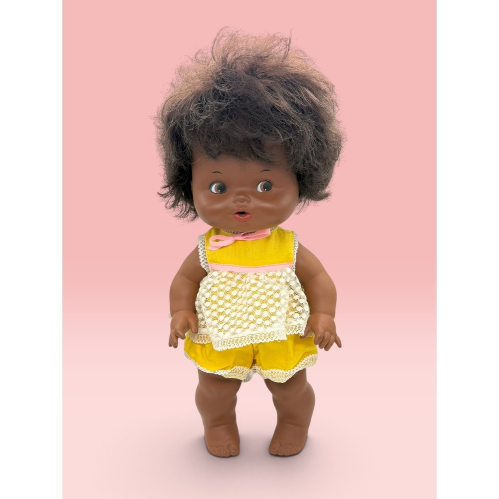 Vintage 1975 Mattel Black African American AA Tenderlove Baby Doll Lace Outfit